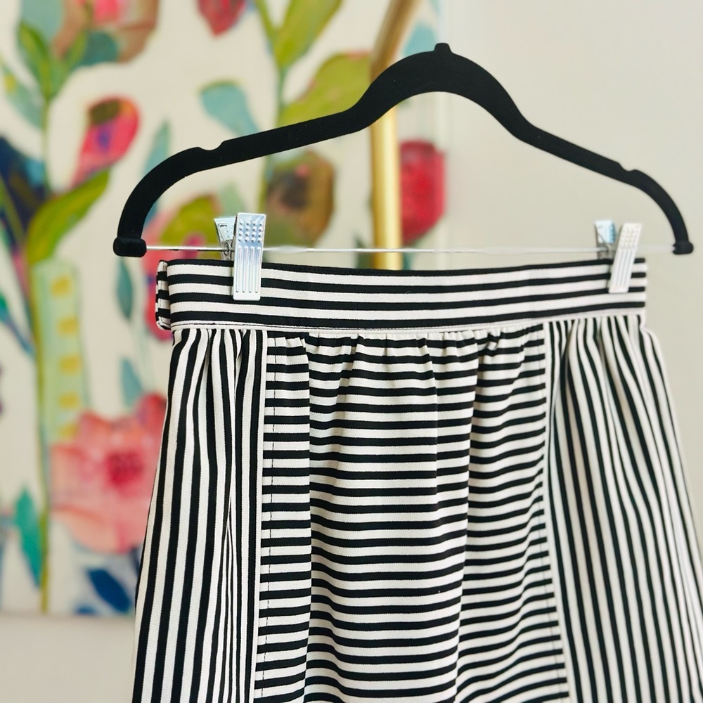 Madewell Ponte Swivel Striped Skirt